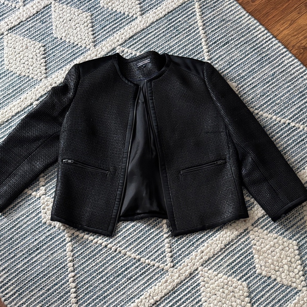 Tommy Hilfiger Black Textured Blazer